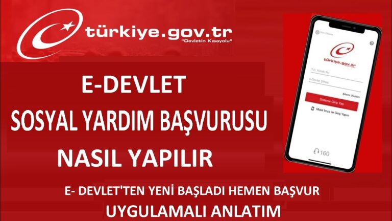 E-Devlet Sosyal Yardım Başvurusu Nasıl Yapılır? Başvuru Formu
