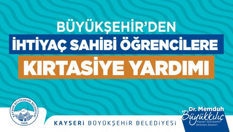 Kayseri Büyükşehir Belediyesi Kırtasiye Yardımı Başvurusu